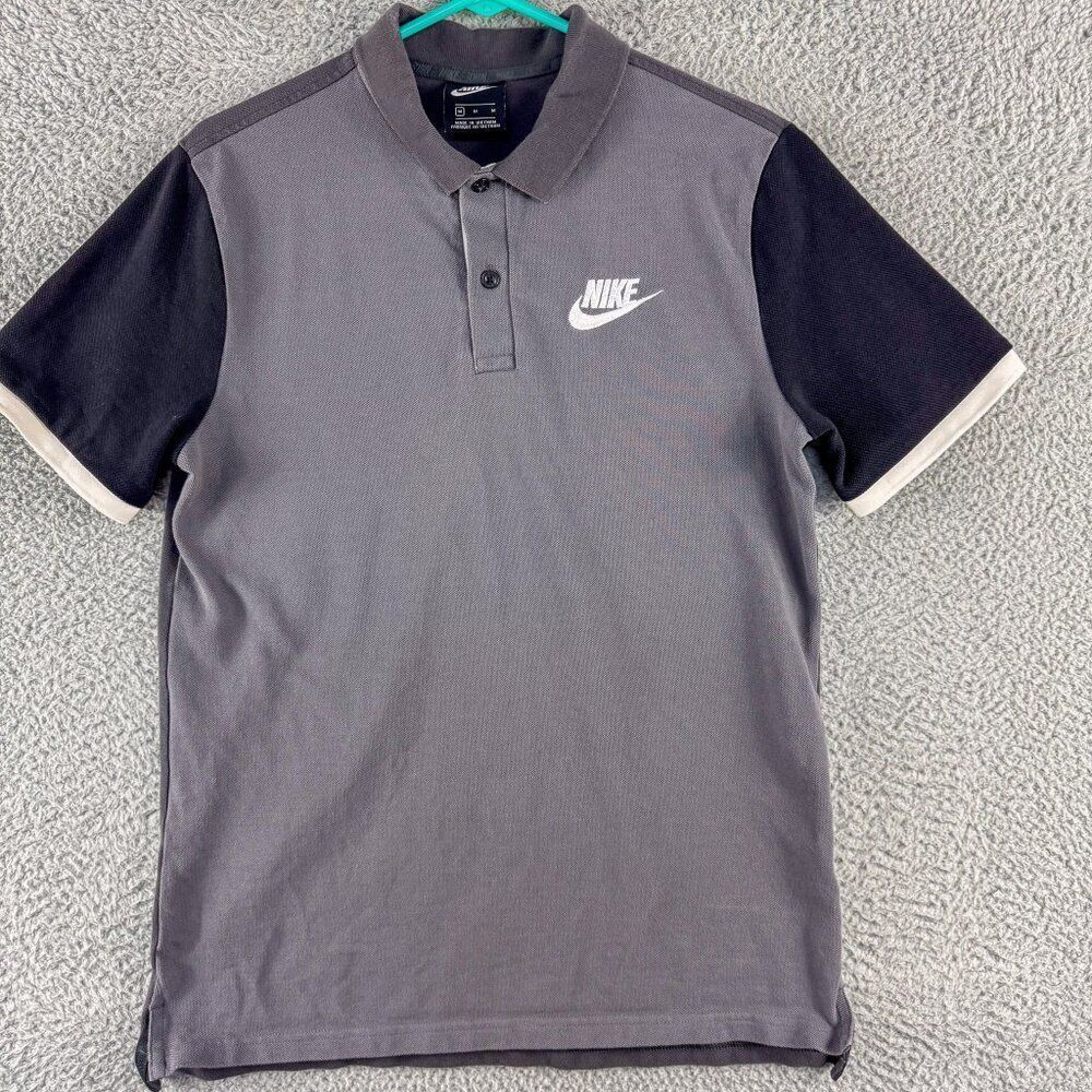 Nike Gray and Black Polo Shirt